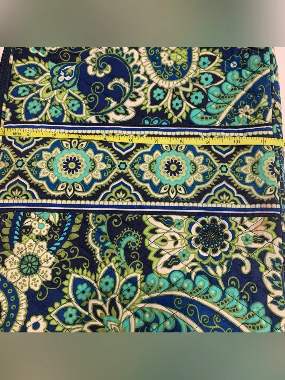 Vera Bradley Quilted Rhythm & Blues Laptop iPad Tablet Sleeve Case Good Preowned